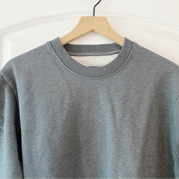 EVERLANE The Track Crewneck Sweatshirt Dark Heather Gray NWT - Picture 7 of 11